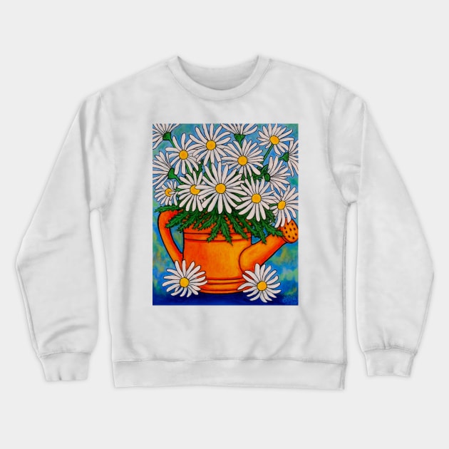 Crazy for Daisies Crewneck Sweatshirt by LisaLorenz